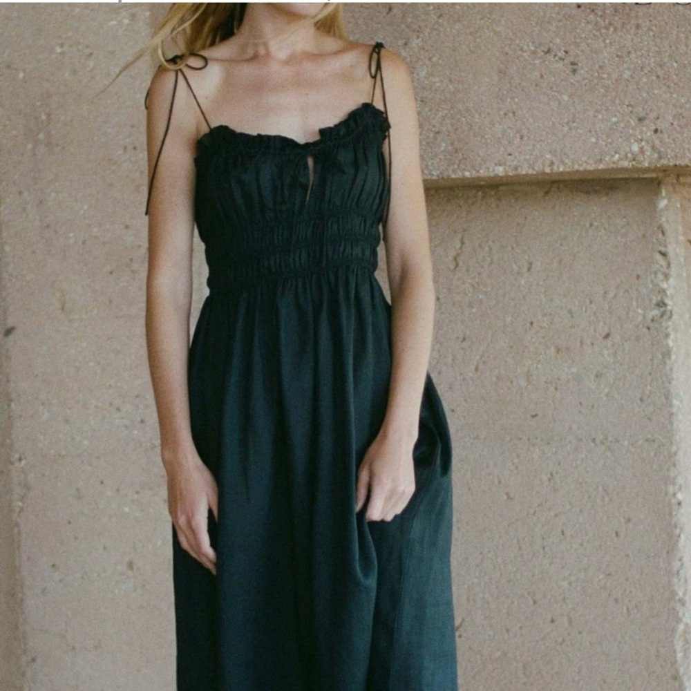 DÔEN Rhoda dress, large,black,NWT